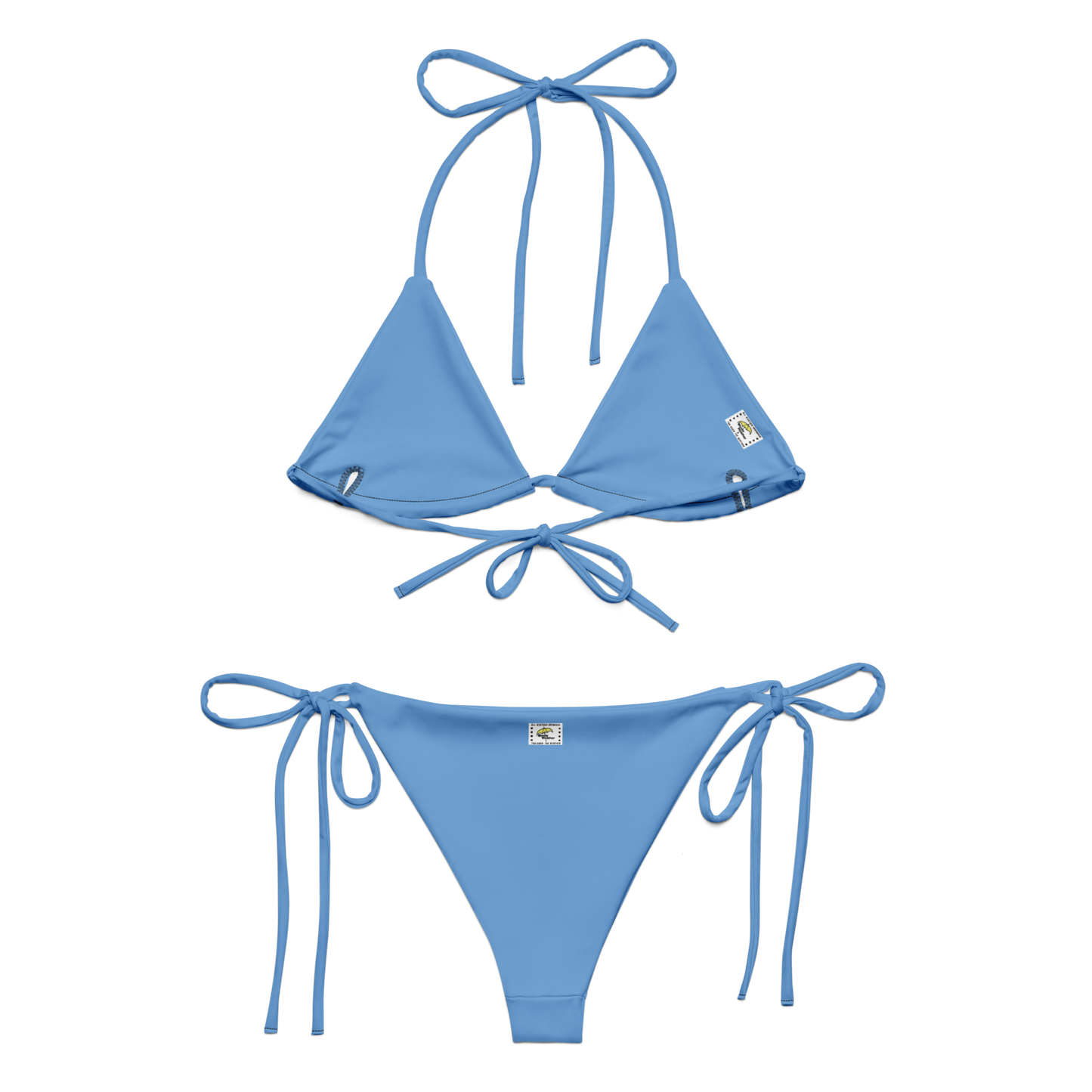 All-over print recycled string bikini