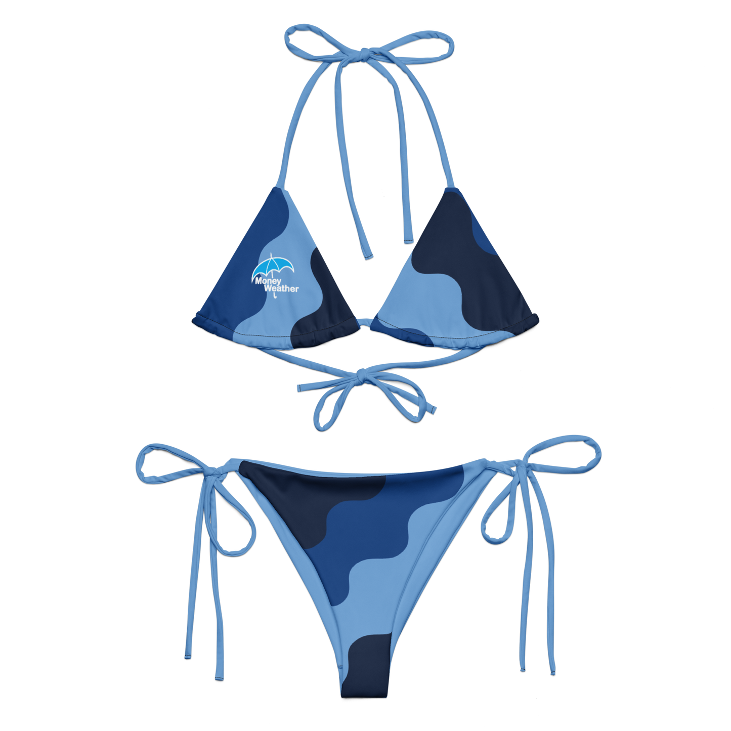 All-over print recycled string bikini