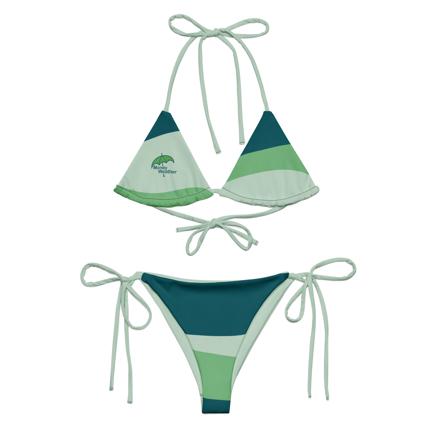 All-over print recycled string bikini