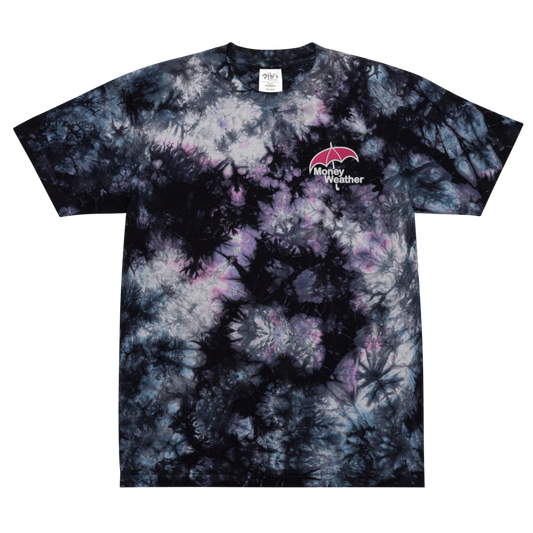 Money Weather Embroidered Oversized tie-dye t-shirt