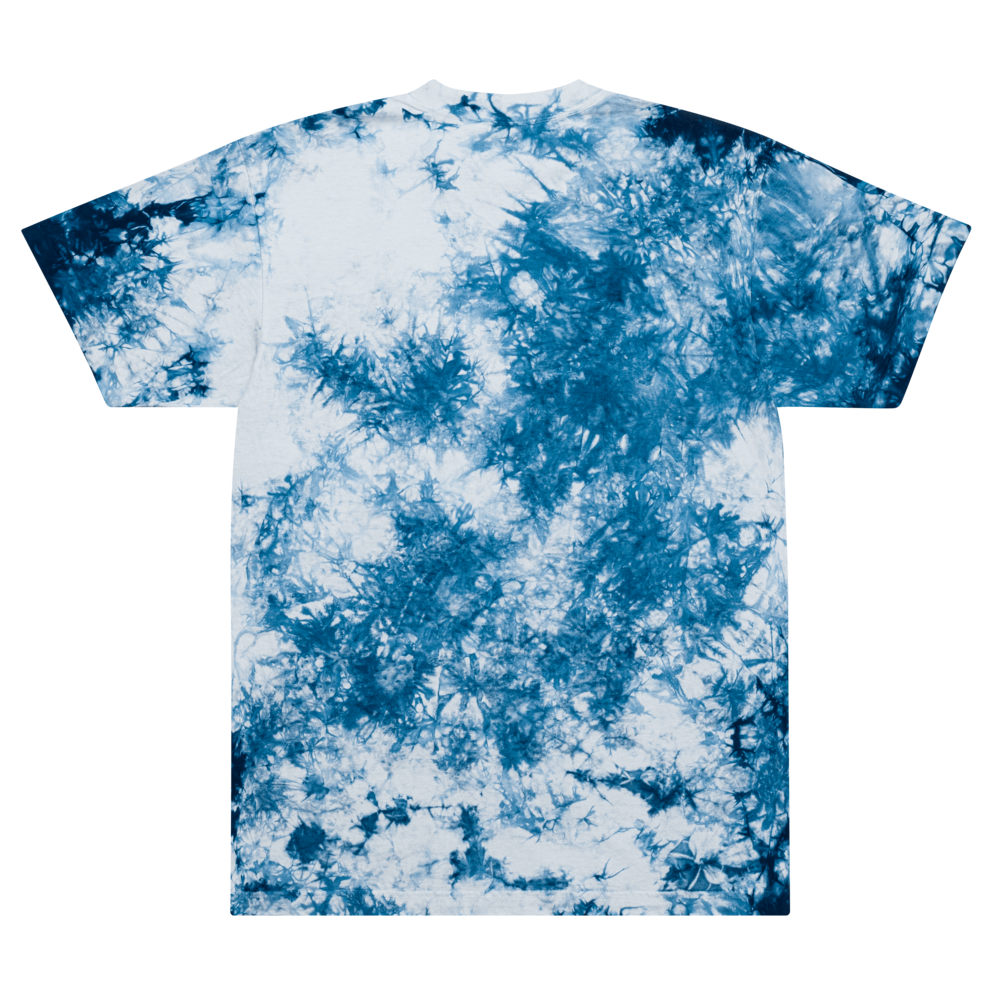 Money Weather Embroidered Oversized tie-dye t-shirt